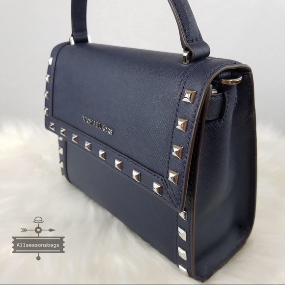 Michael Kors Mk Dillon Studded Satchel crossbody - Picture 5 of 8